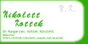 nikolett kottek business card